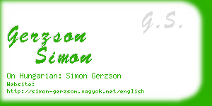 gerzson simon business card